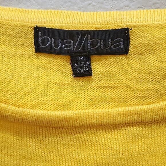 BUA/BUA RETRO SUNGLASSES SWEATER/TUNIC, Sz M, YELLOW, COTTON, NWOT - Picture 6 of 13
